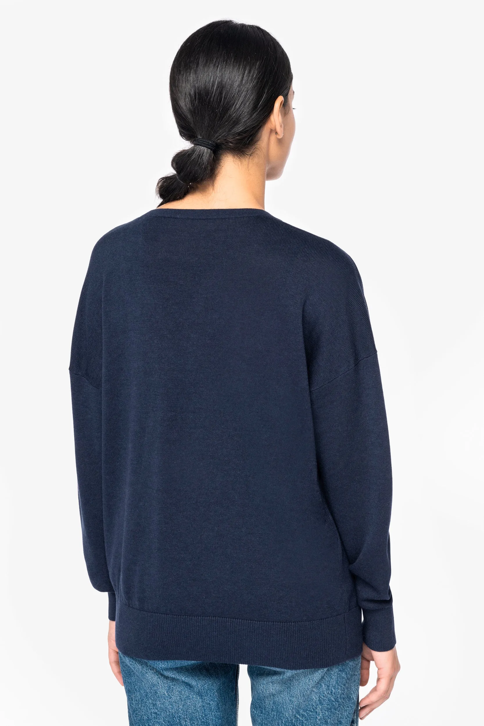 Ladies’  V-neck Jumper With Lyocell Tence - 250 g/m² - NS921