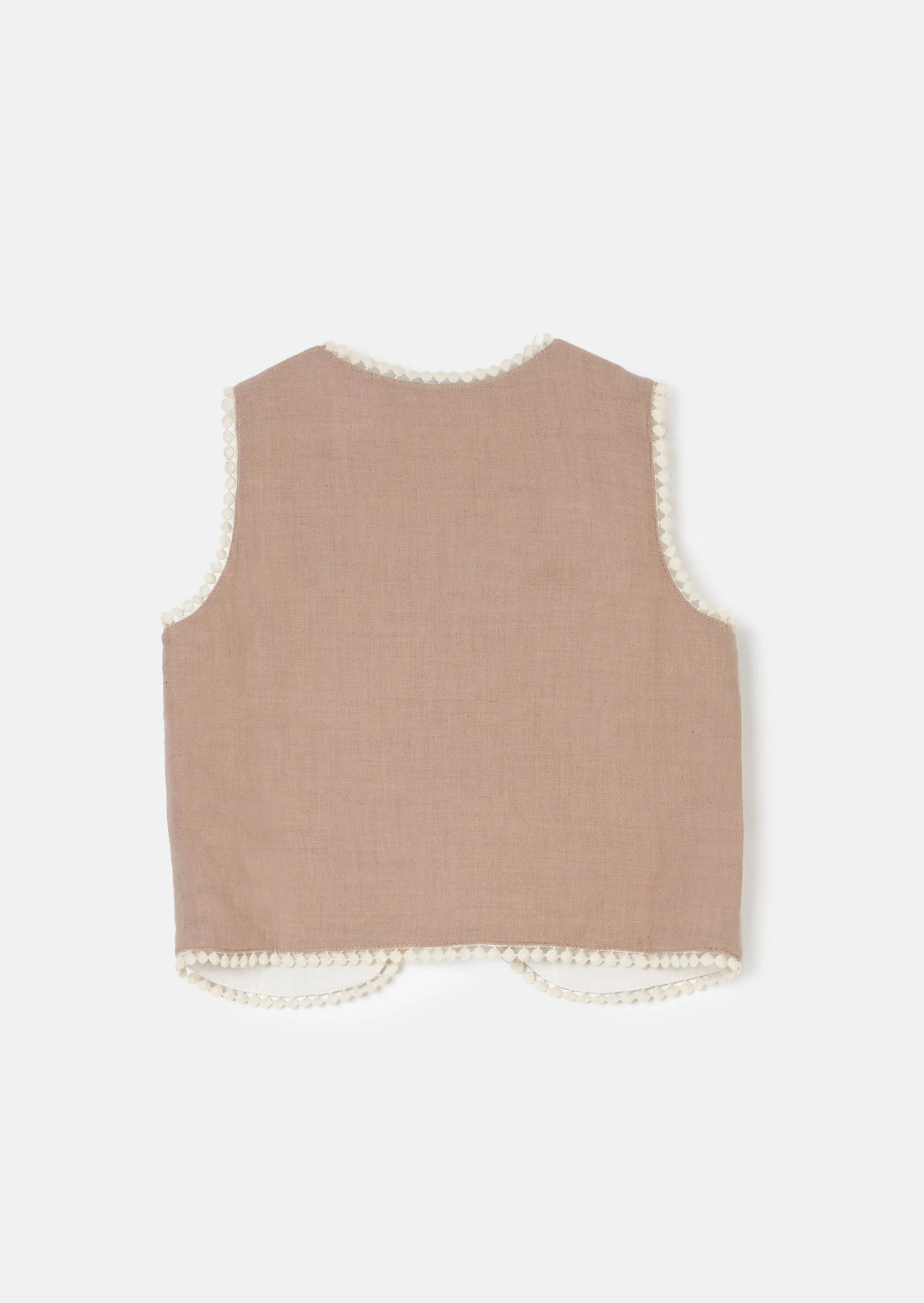 Lina Taupe Embroidered Gilet