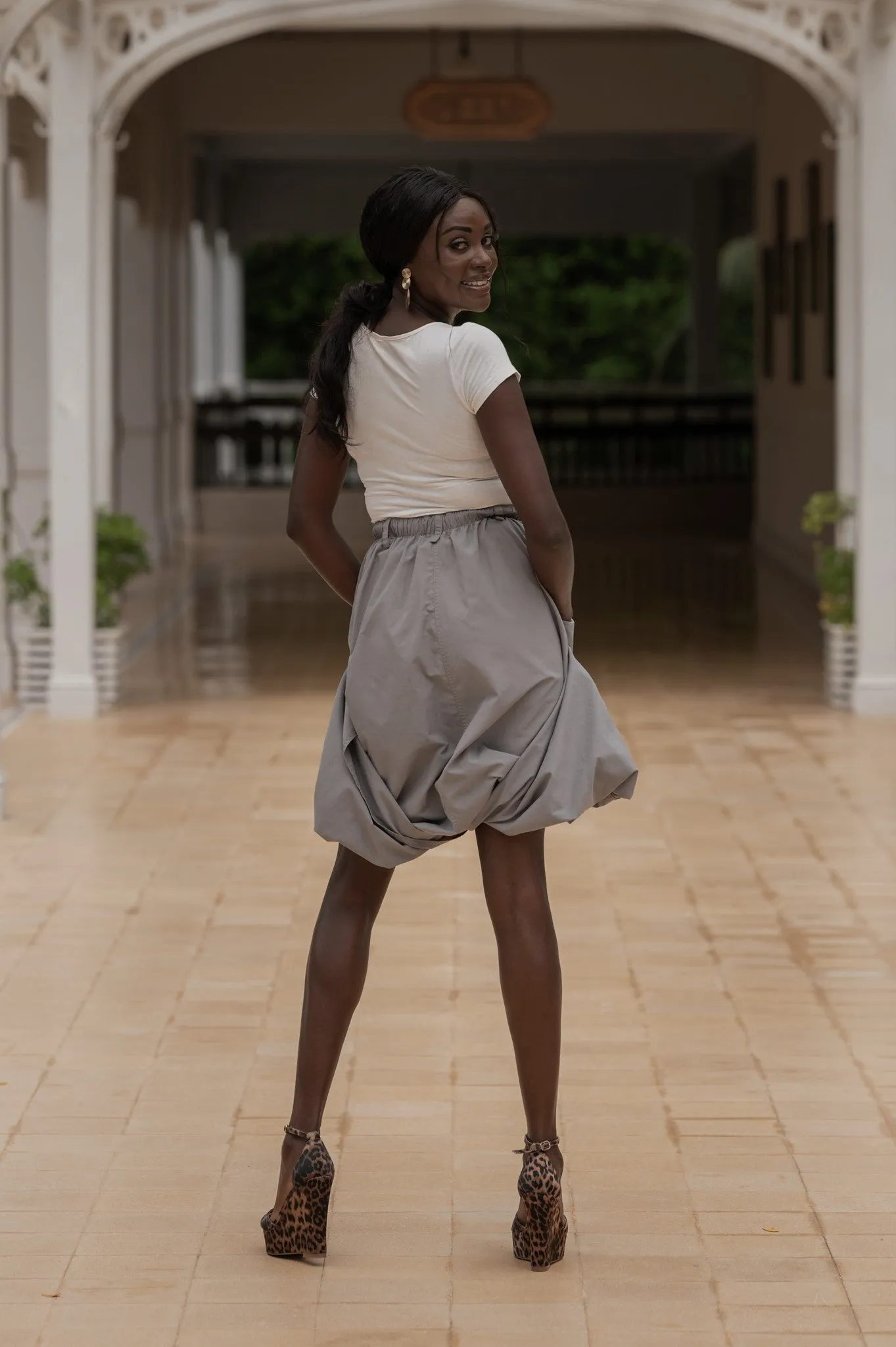 Macabi Slim Skirt - Light Gray