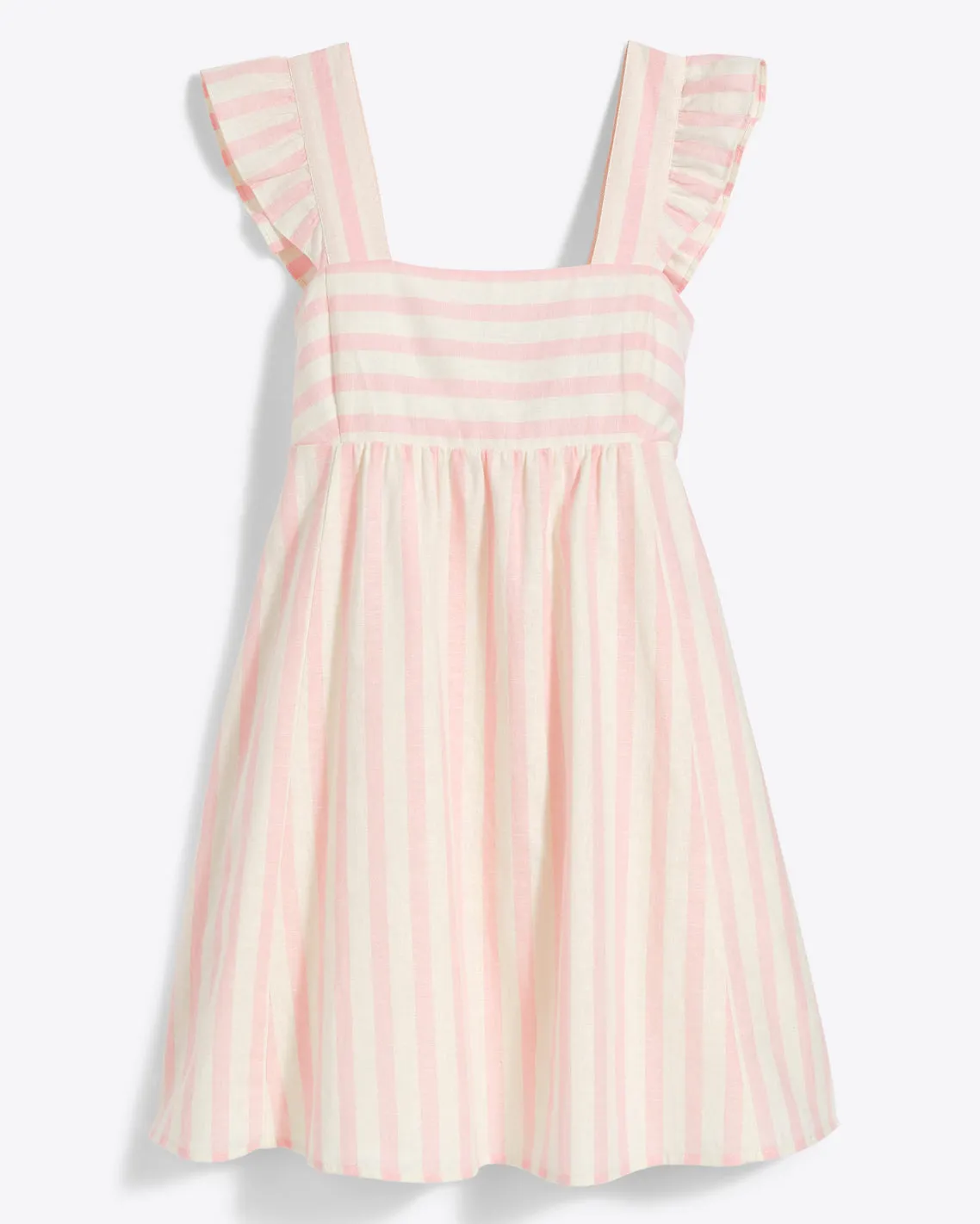 Maddie Babydoll Dress in Pink Cabana Stripe