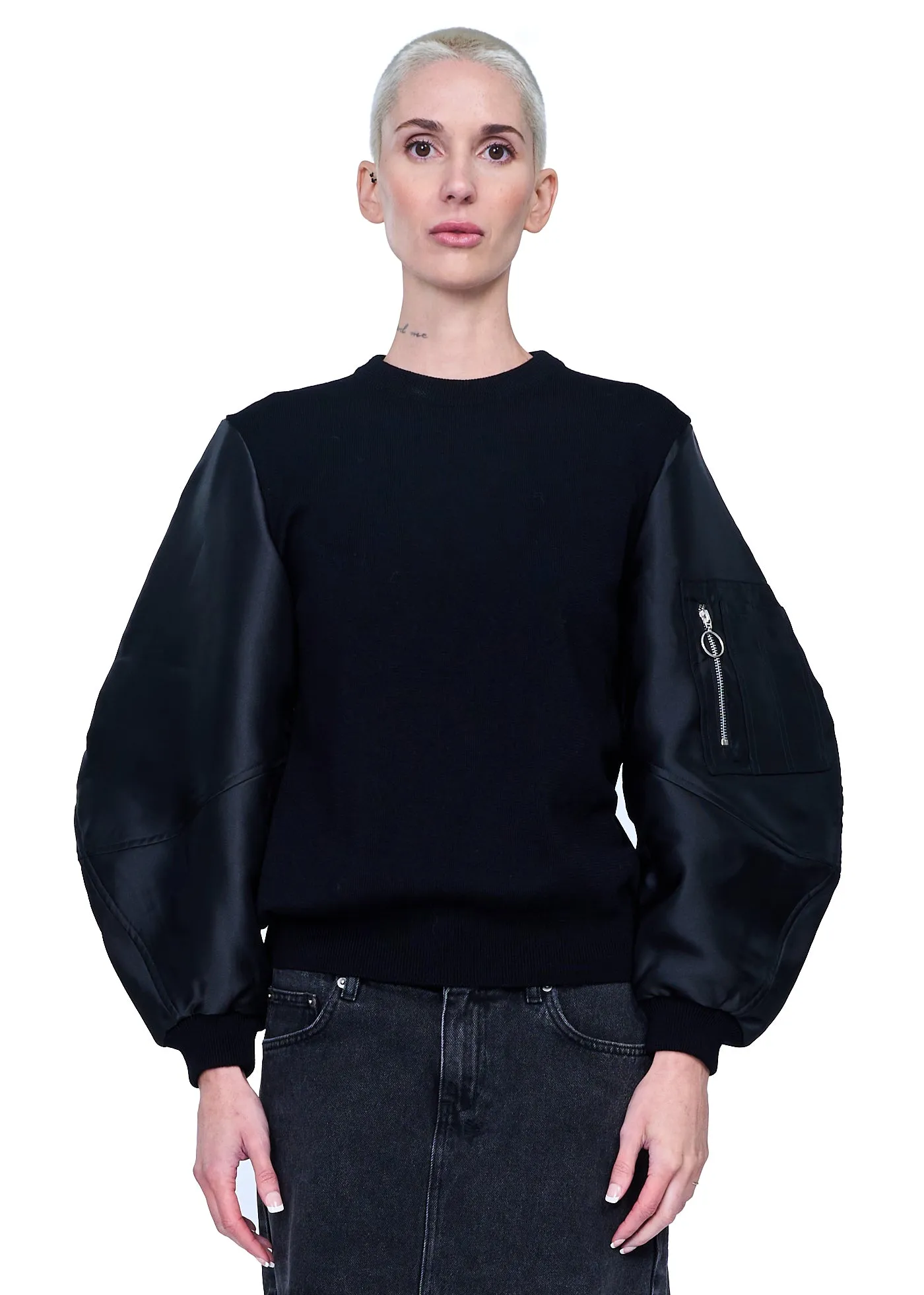 Marques Almeida Merino Fitted Crewneck Jumper