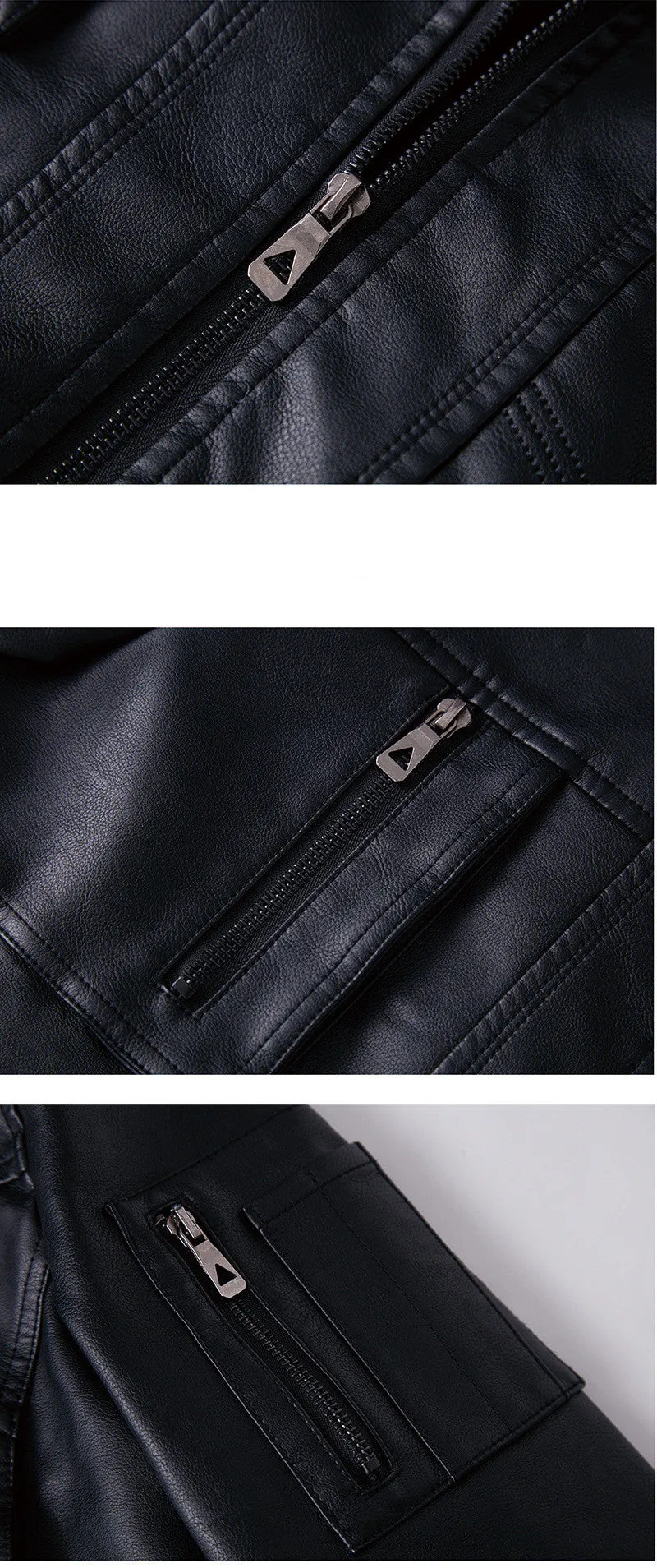 Men's Washed PU Leather Casual Men's Leather Jacket-Leather jacket for mens