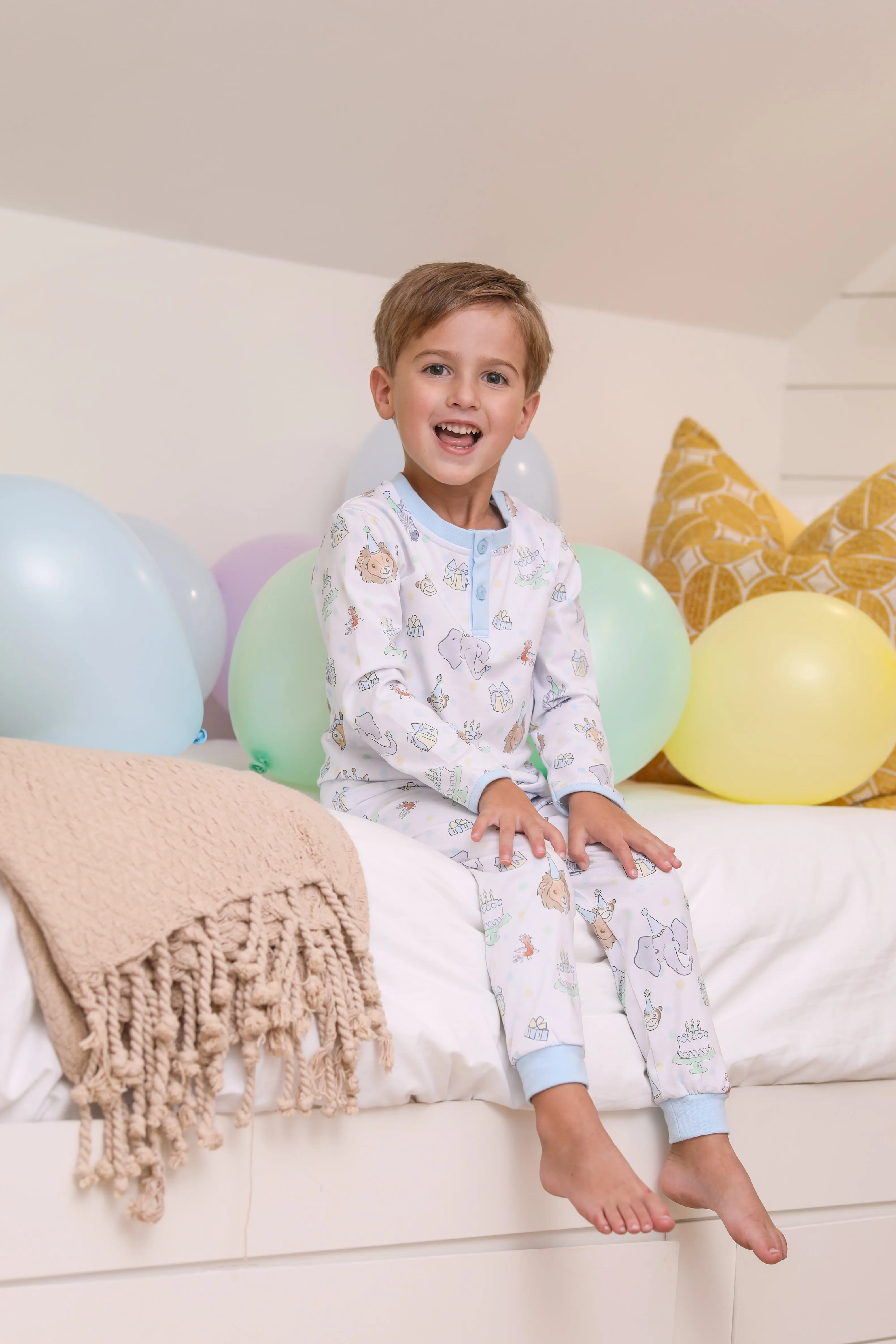 Party Animals Pants Set- Light Blue