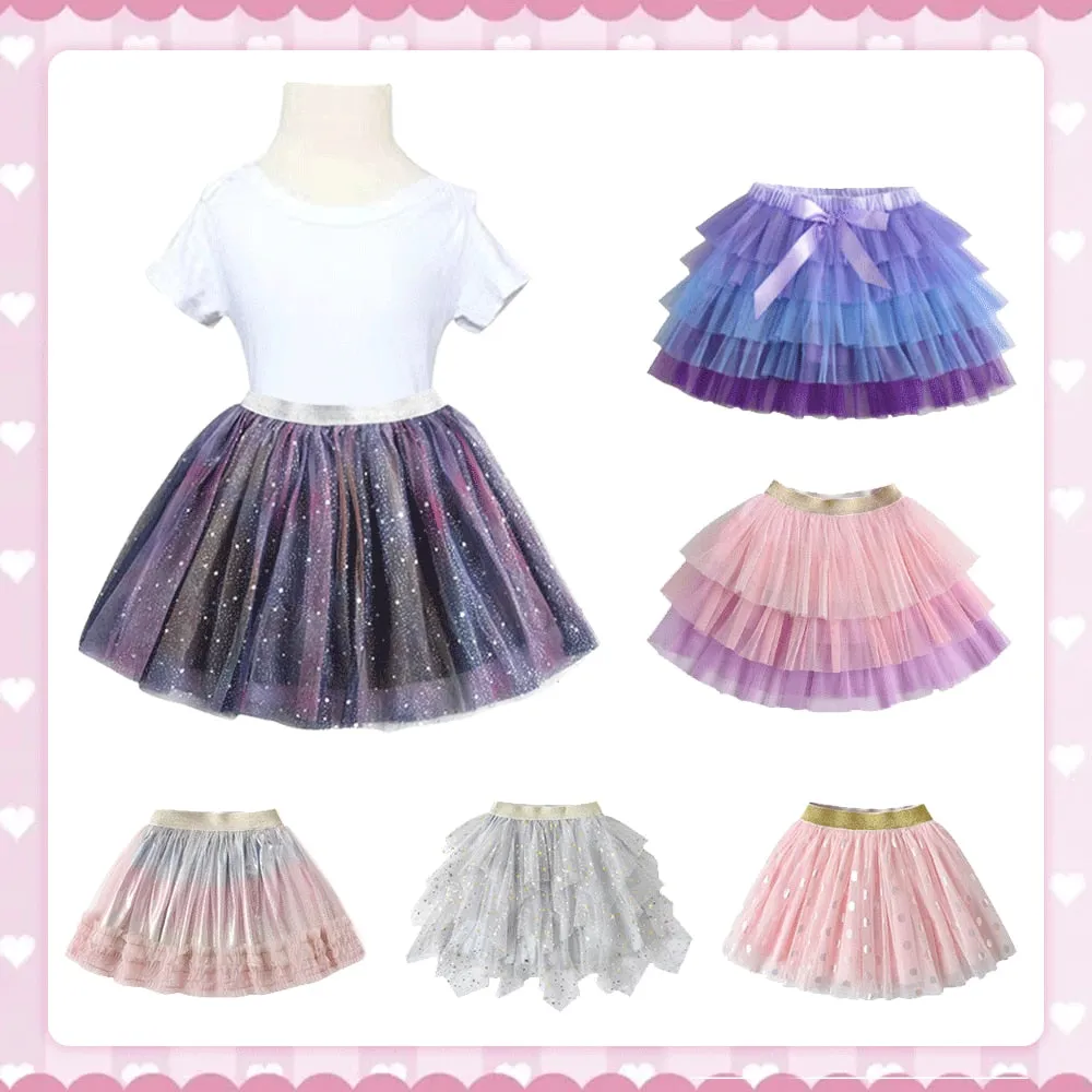 Pink Ombre Shimmer Tulle Skirt