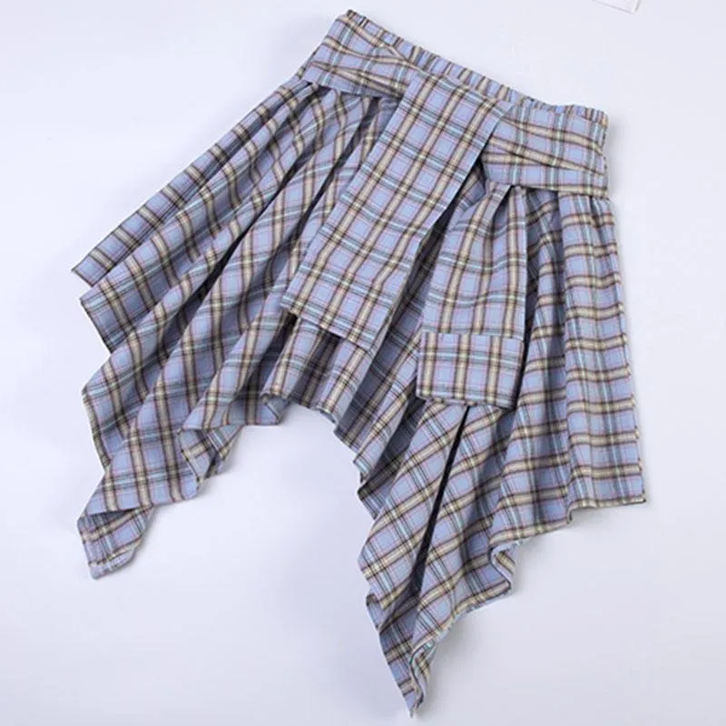 Plaid High Waist Short Skirt SD01351