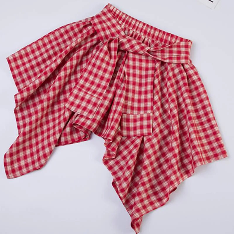 Plaid High Waist Short Skirt SD01351