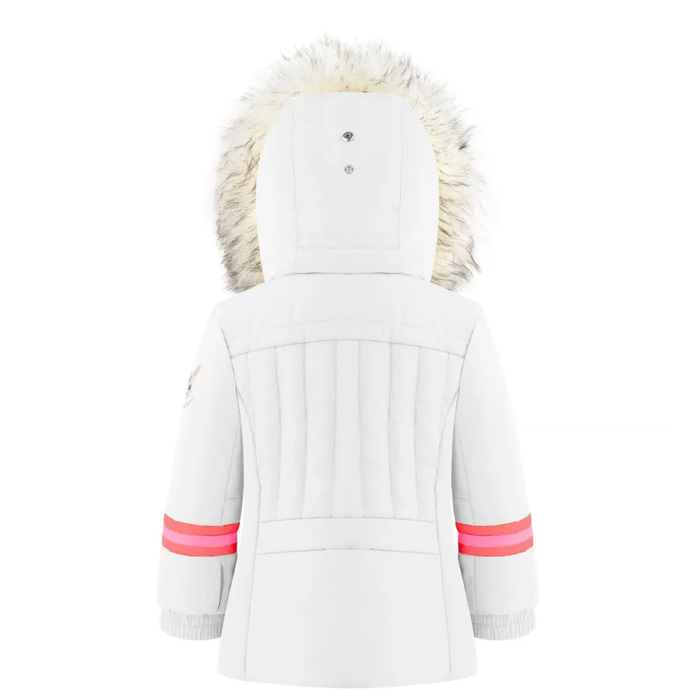 Poivre Blanc Girls Ski Jacket & Ski Pants Bundle - White/Lolly Pink