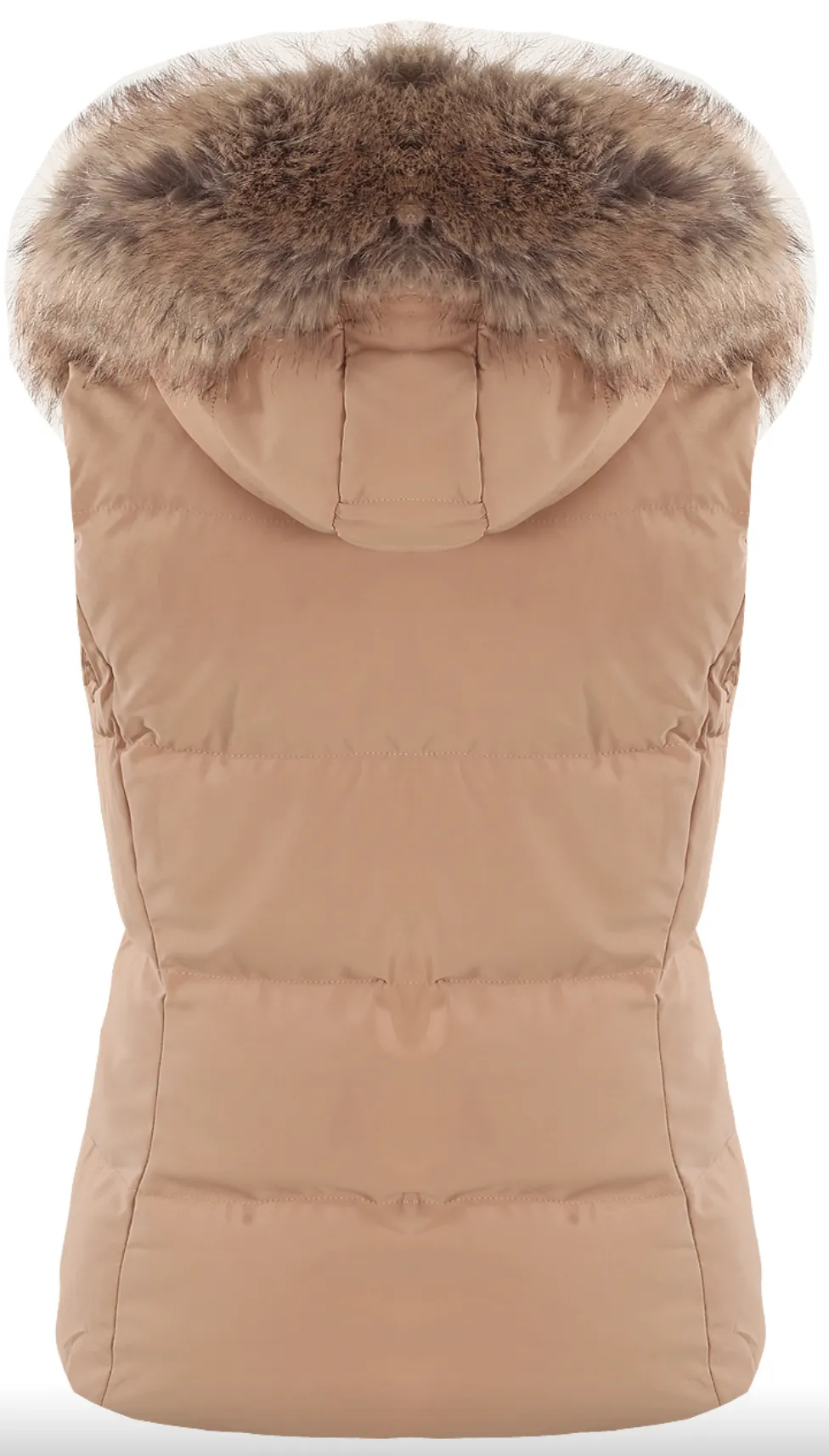 PUFFER GILET WITH FAUX FUR TRIM