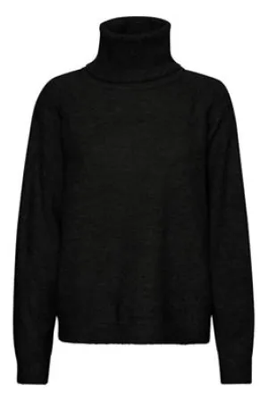 Saint Tropez Garbie Rollneck Pullover in Black