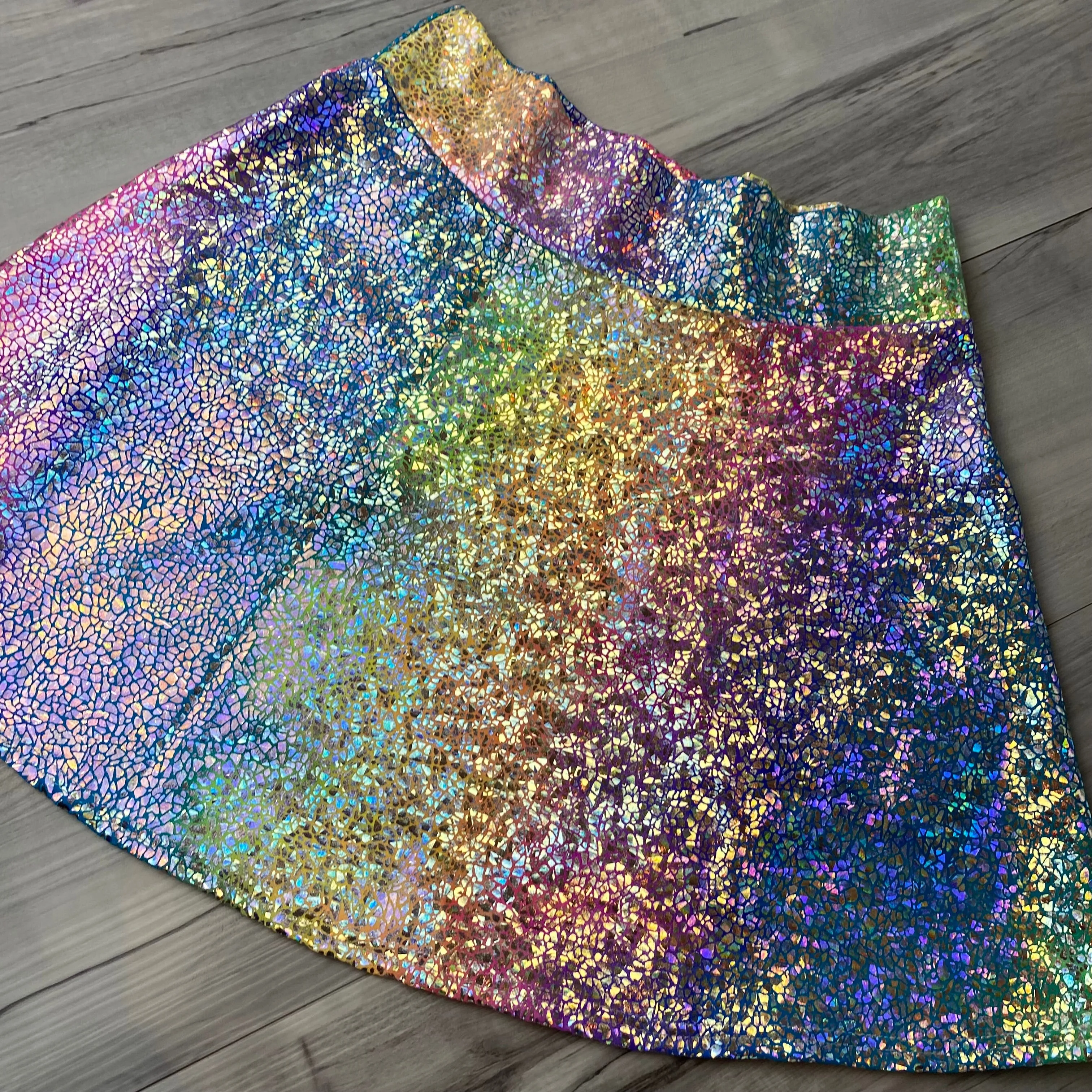 SALE - MEDIUM Rainbow Avatar A-line Skirt w/ Pockets