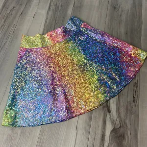 SALE - MEDIUM Rainbow Avatar A-line Skirt w/ Pockets