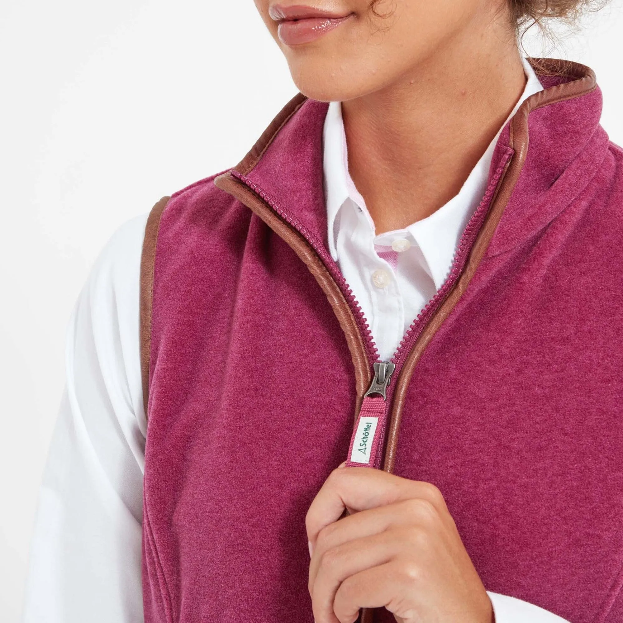 Schoffel Ladies Lyndon Fleece Gilet - Mulberry