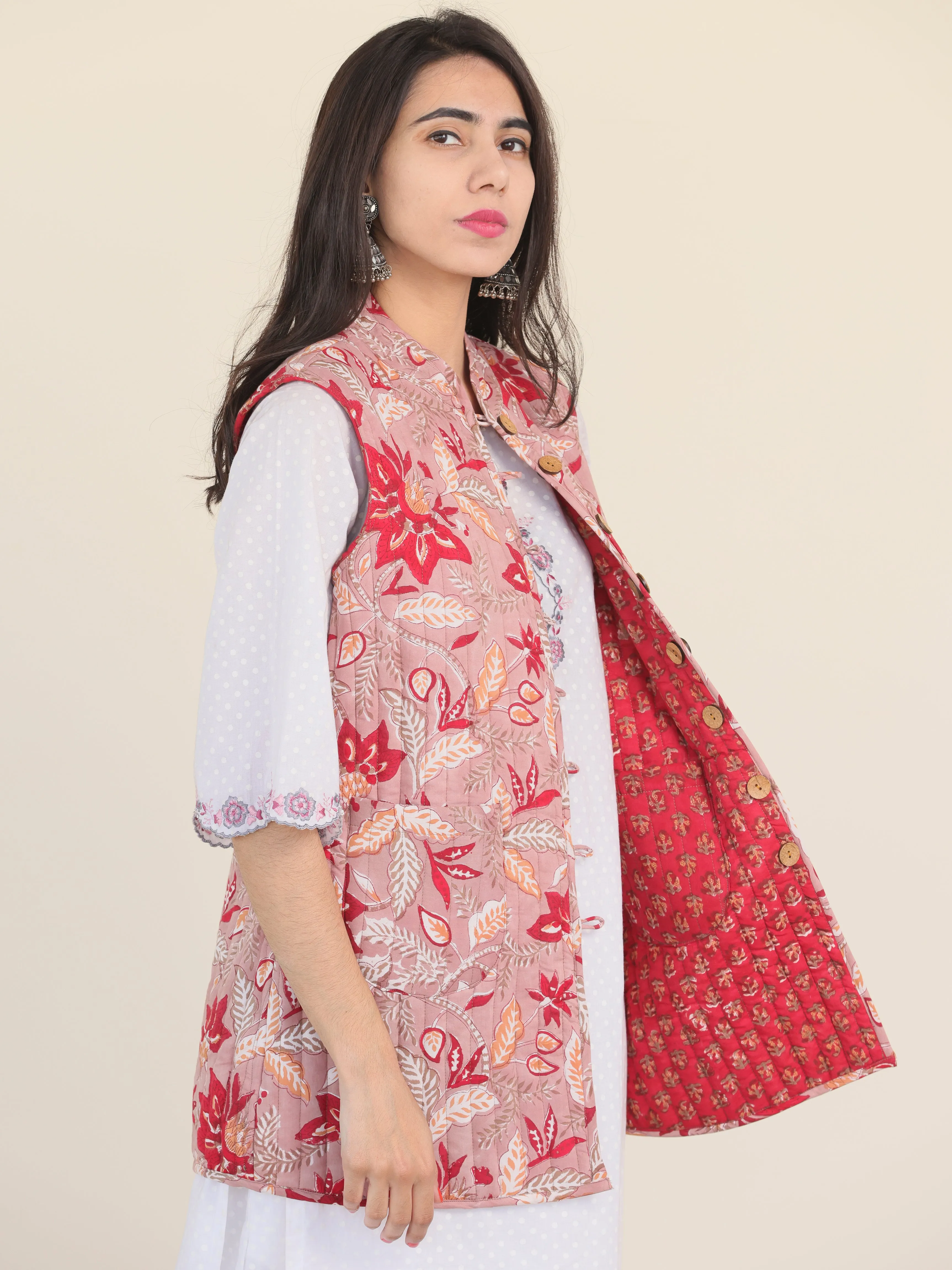 Shishir Nisha Quilted Reversible Sleeveless Jacket