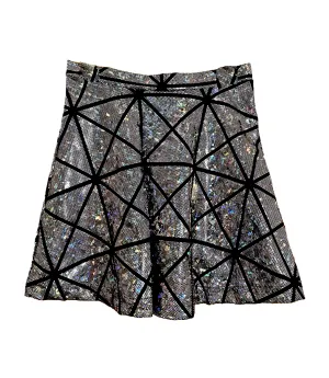 Silver Disco Kids Skirt (Large)