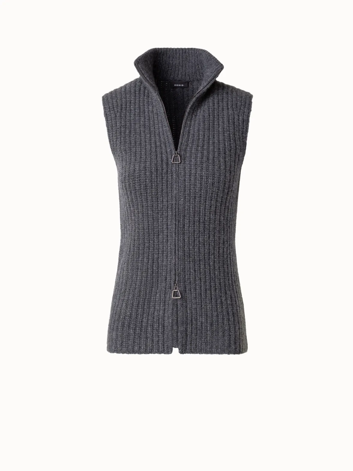 Sleeveless Cashmere Heavy Knit Gilet