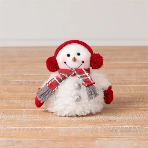 Snowman With Red Ear Muffs