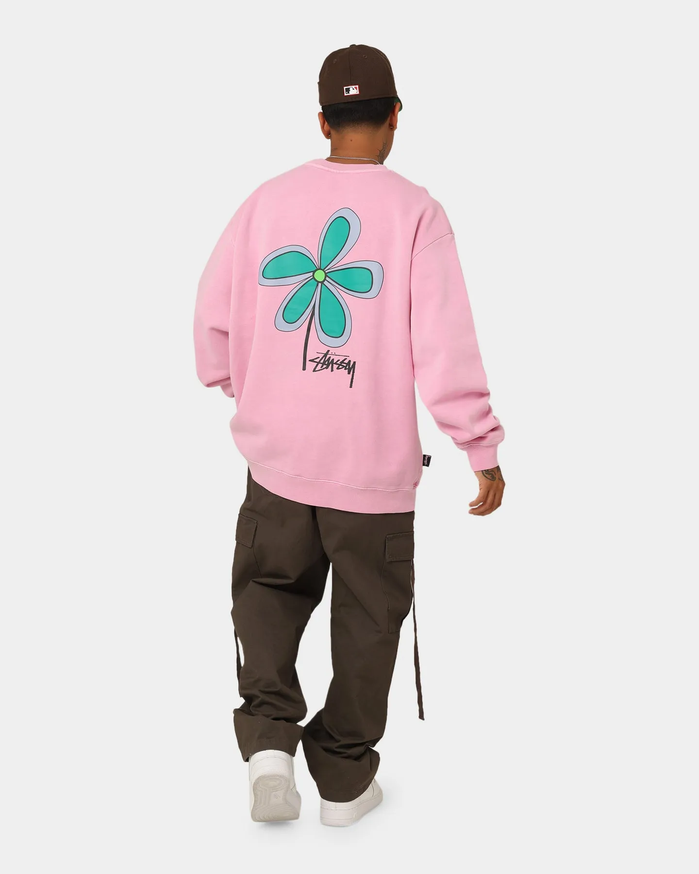 Stussy Pigment Flower 50/50 Crewneck Pigment Candy Pink