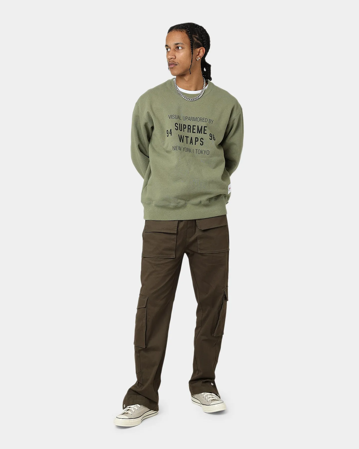 Supreme X WTAPS Crewneck Green