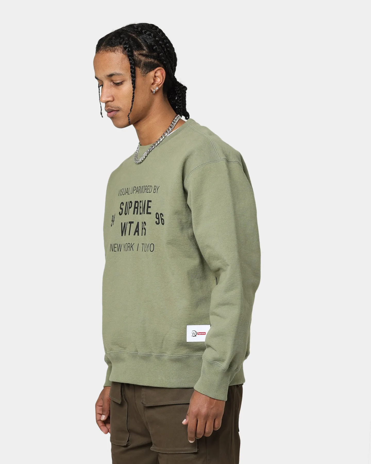 Supreme X WTAPS Crewneck Green