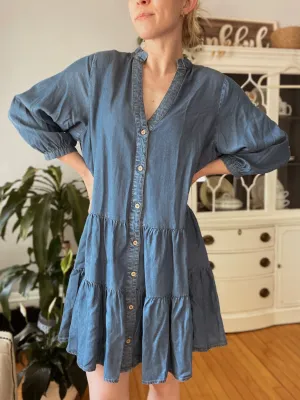 Tencel Babydoll Shirt Dress