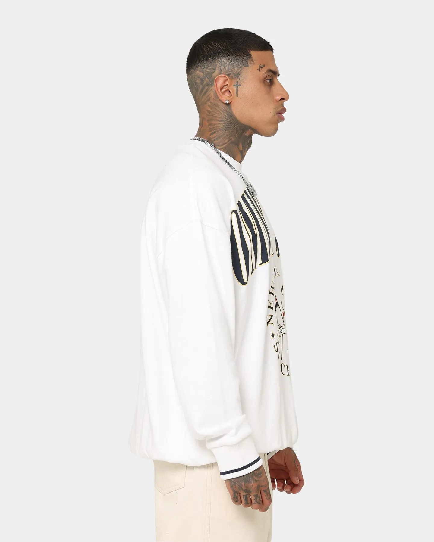 Tommy Jeans TJM Skater Prep Logo Crewneck White