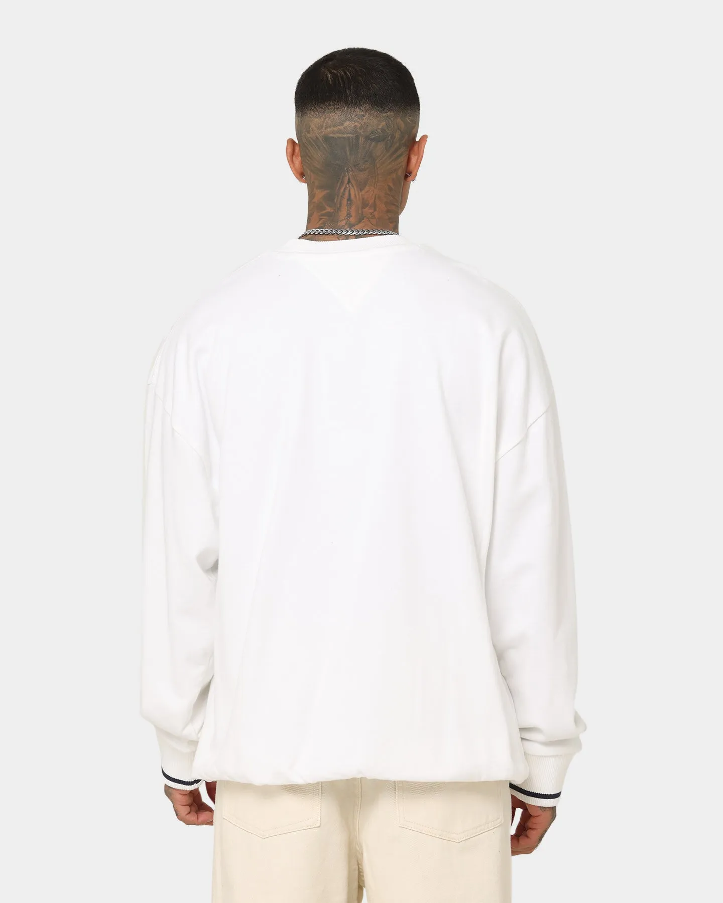 Tommy Jeans TJM Skater Prep Logo Crewneck White