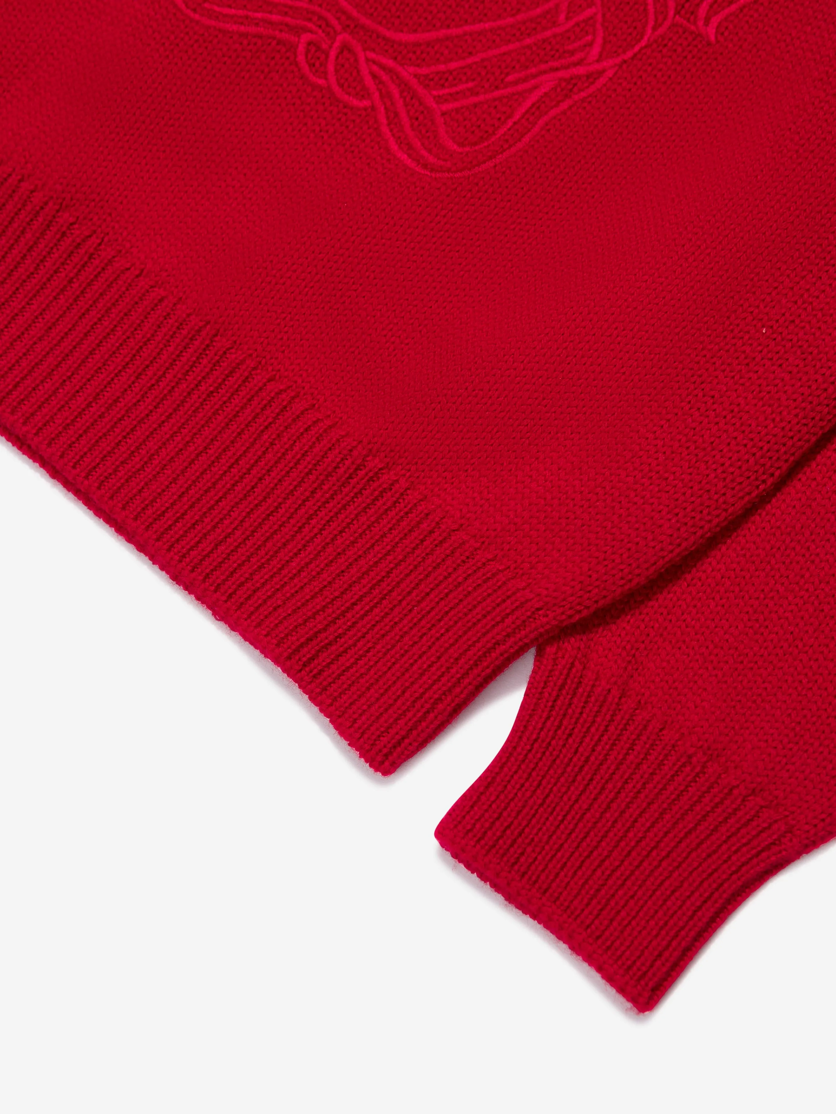 Versace Girls Knitted Medusa Jumper in Red