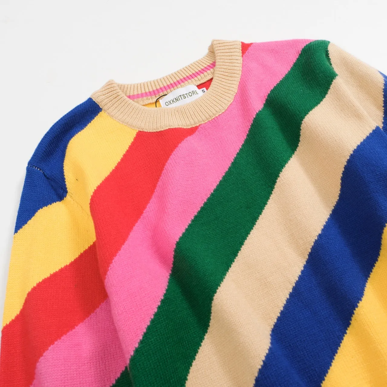 Women's vintage striped knitted jacquard knitwear